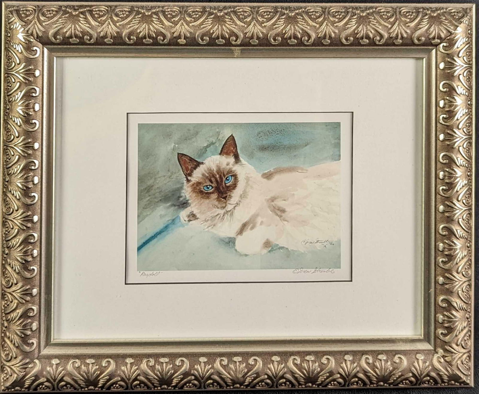 JB Framed Drew Strouble Ragdoll Cat Print (1 of 6)