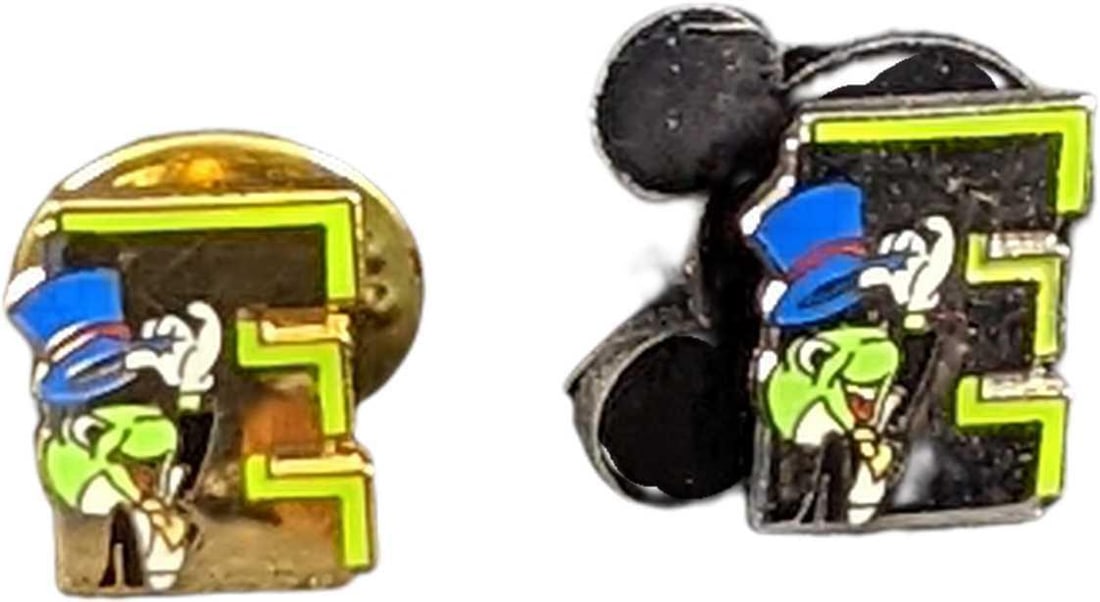 Disney Cast Exclusive Rare Jiminy Cricket Gold & Silver Pins (1 of 4)