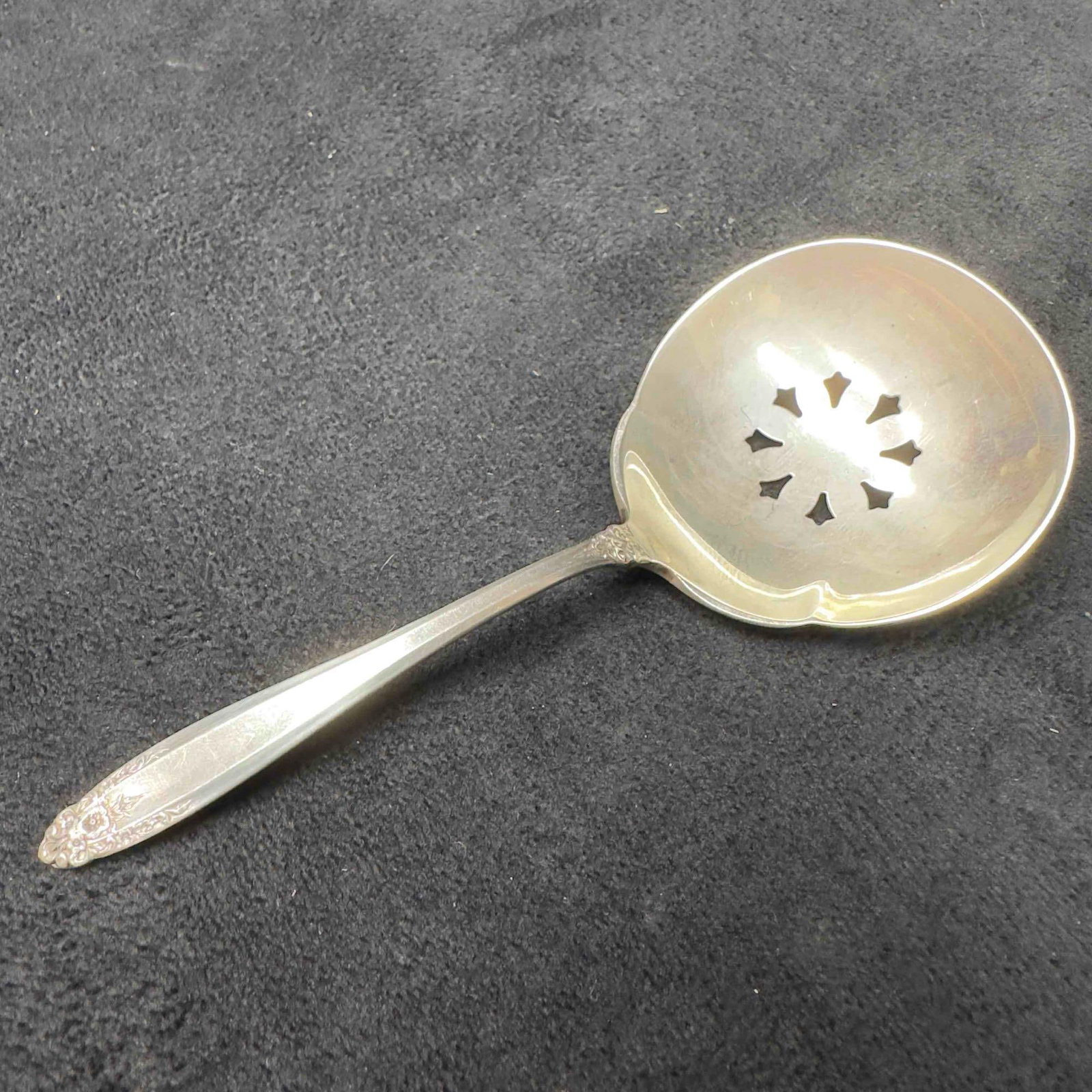 International Prelude Sterling Silver Bon Bon Nut Spoon: The Prelude Bon Bon/Nut Spoon by International Sterling Silver. First introduced in 1939, Prelude has become one of the best-selling sterling silver patterns of all time. Slender handles combine with 
