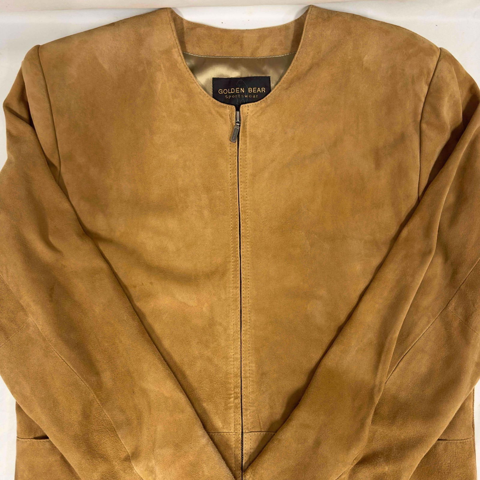 Golden Bear Goat Suede Cardigan Jacket Camel Medium Men's Coat Jacket (1 of 8)