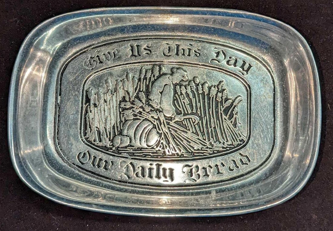 Vintage Wilton Armetale Daily Bread Pewter Platter (1 of 4)