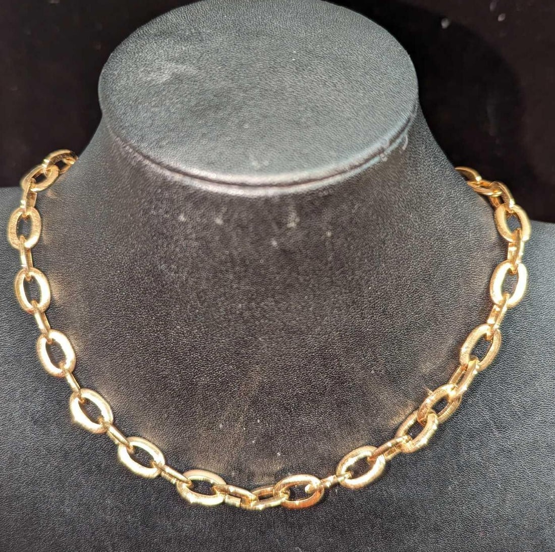 Norman Miller Gold Plated Curb Chain Necklace (1 of 2)