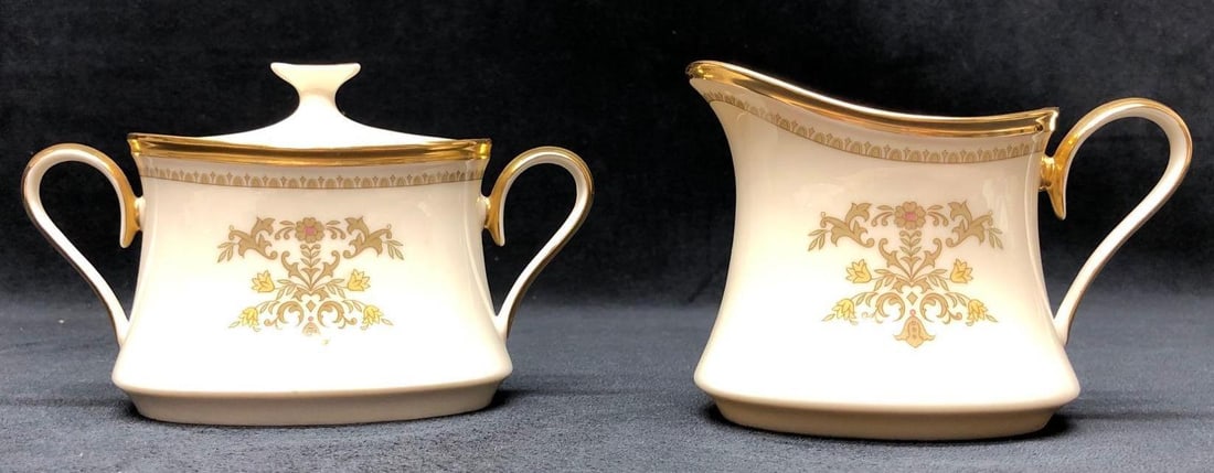 Lenox "Castle Garden" Gold Trim Cream & Sugar Set (1 of 7)