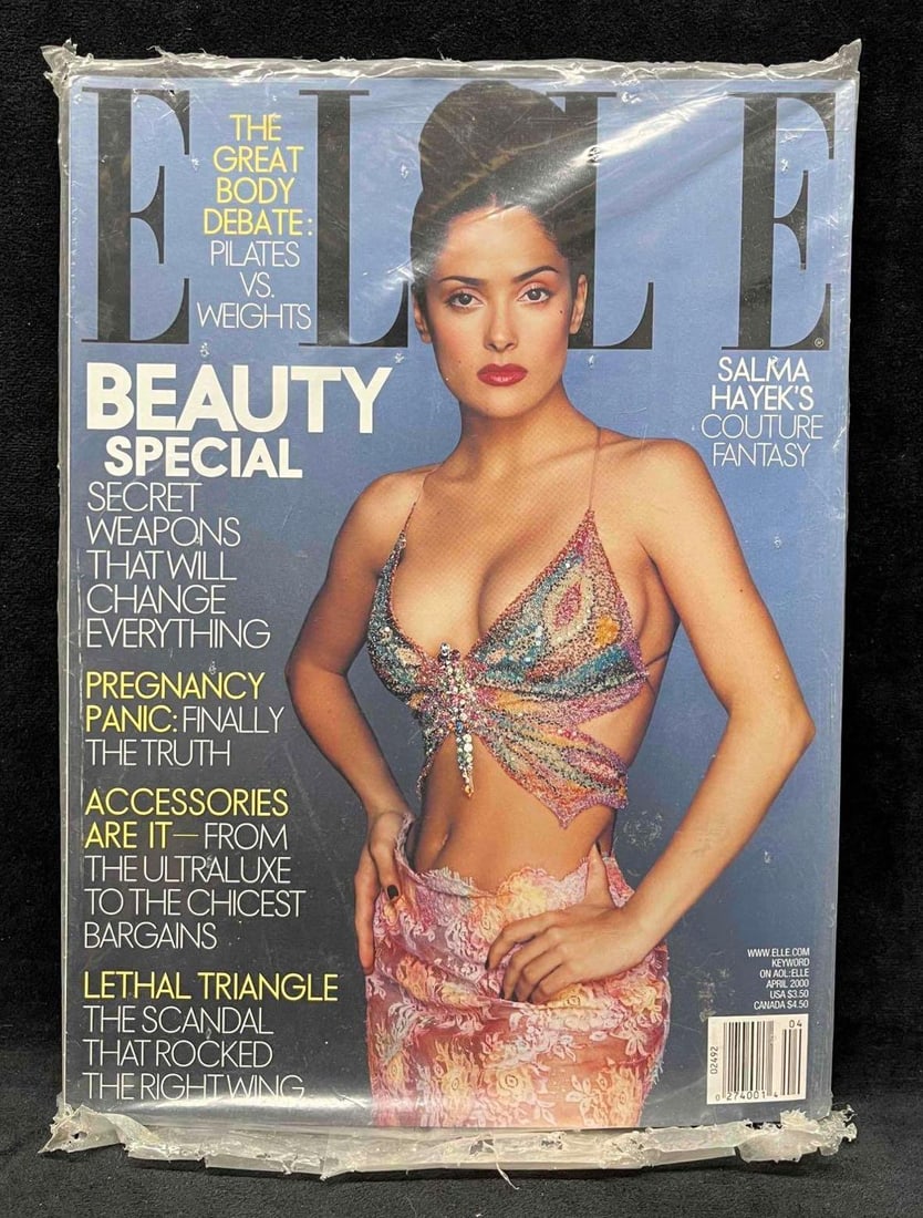 Vintage Elle Magazine April 2000 Salma Hayek Sealed (1 of 7)