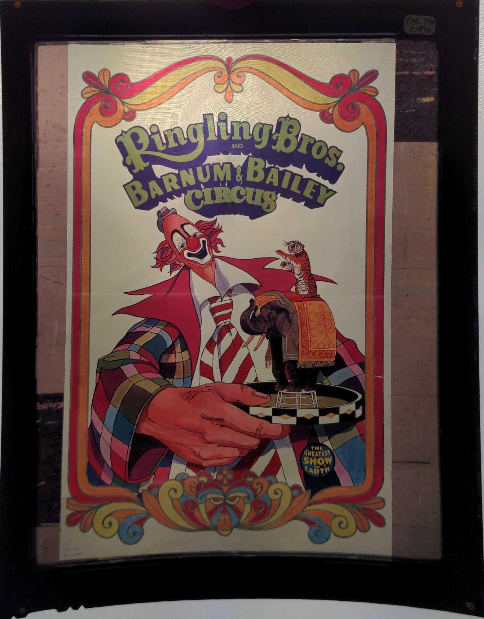 Ringling Brothers Barnum Circus Poster Transparency 1972 (1 of 3)