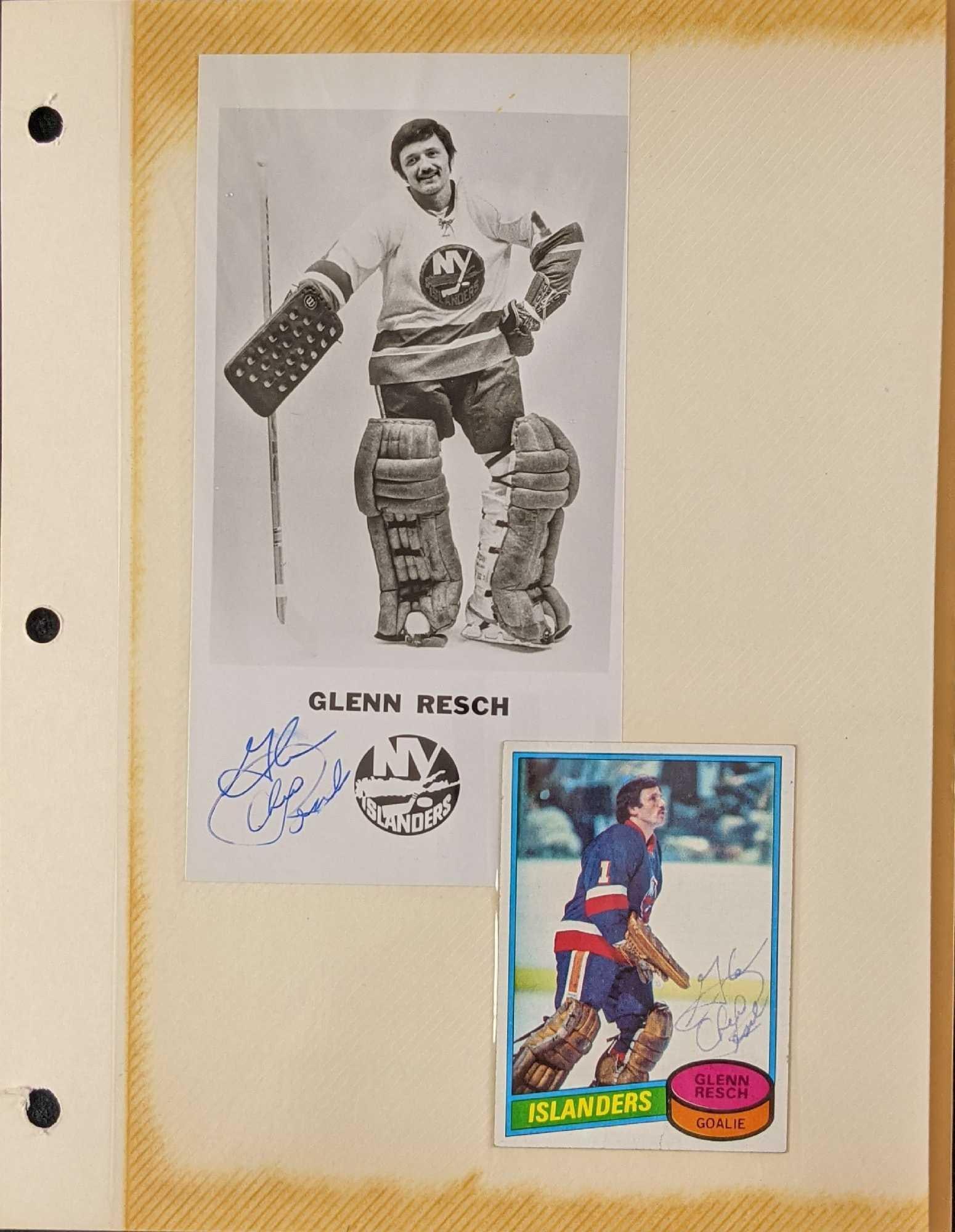 Autographed Hockey Glen Resch & Stan Weir Cards & Postcards (1 of 6)