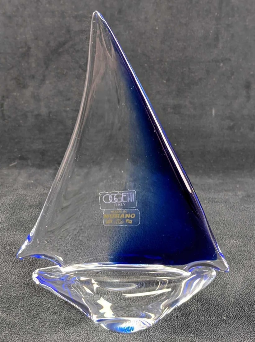 Oggetti Murano Small Glass Blue Sailboat (1 of 8)