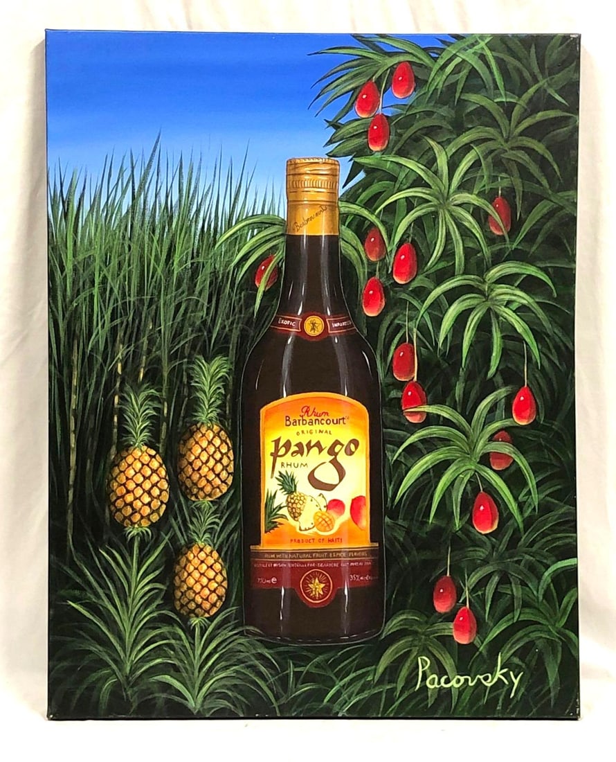 John Pacovsky & Barbancourt Rhum - Commissioned, Signed - Acrylic on Canvas (1 of 3)