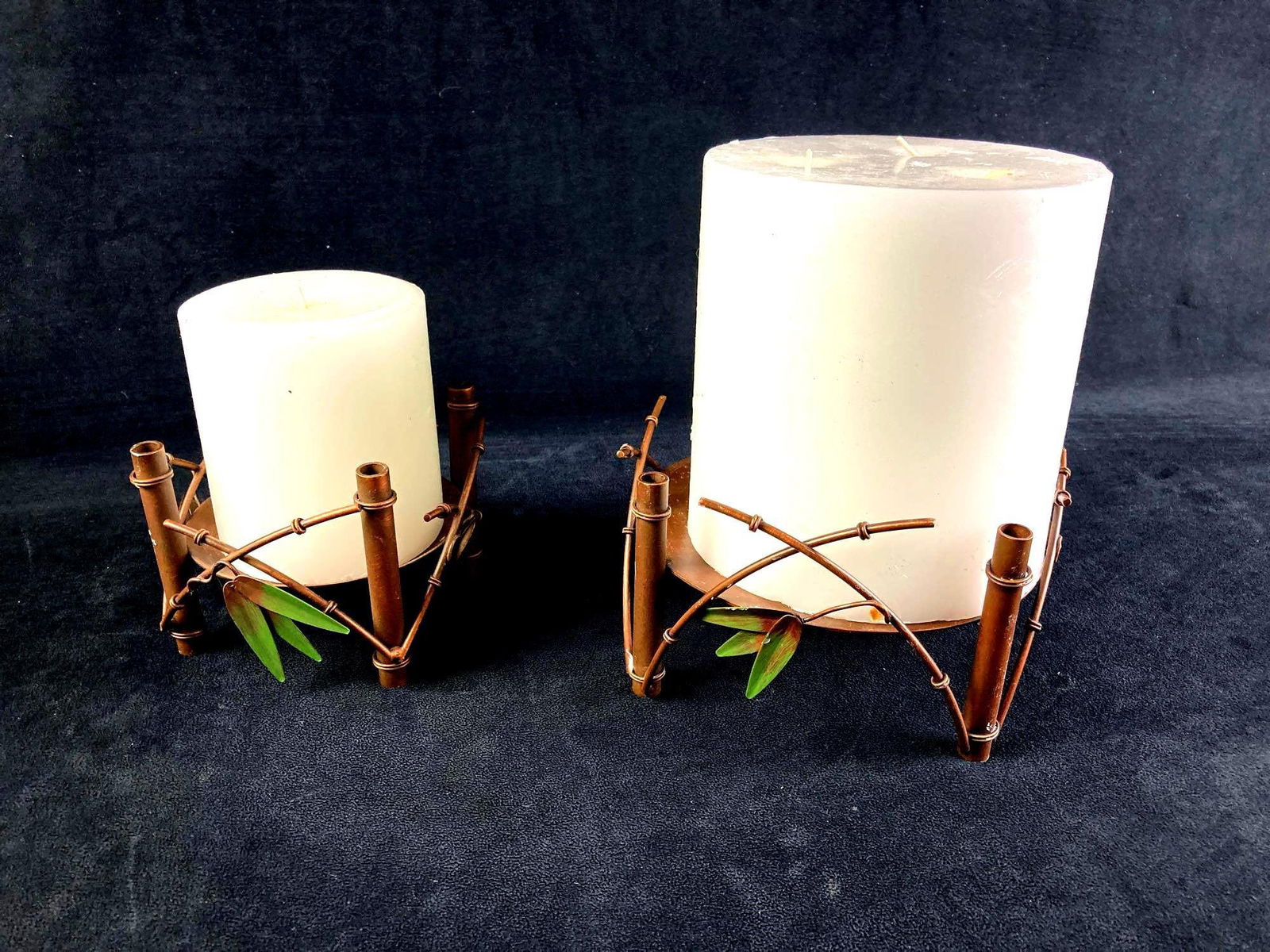 Set of Two Tropical Decorative Candle Holders (1 of 3)