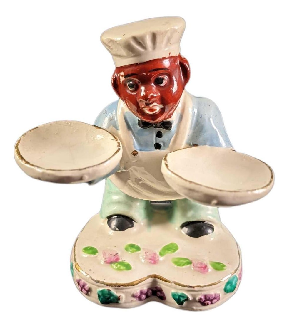 Vintage Hand Painted Ceramic Black Chef Figurine (1 of 5)