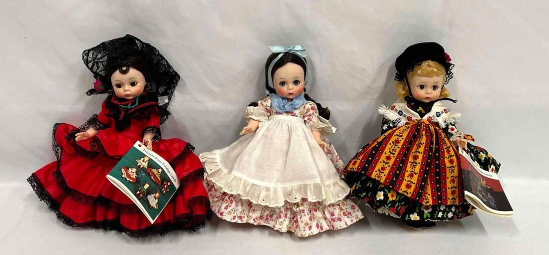 Three Madame Alexander Dolls Argentina #763, Spanish #795 & German #763 In Original Boxes (1 of 11)