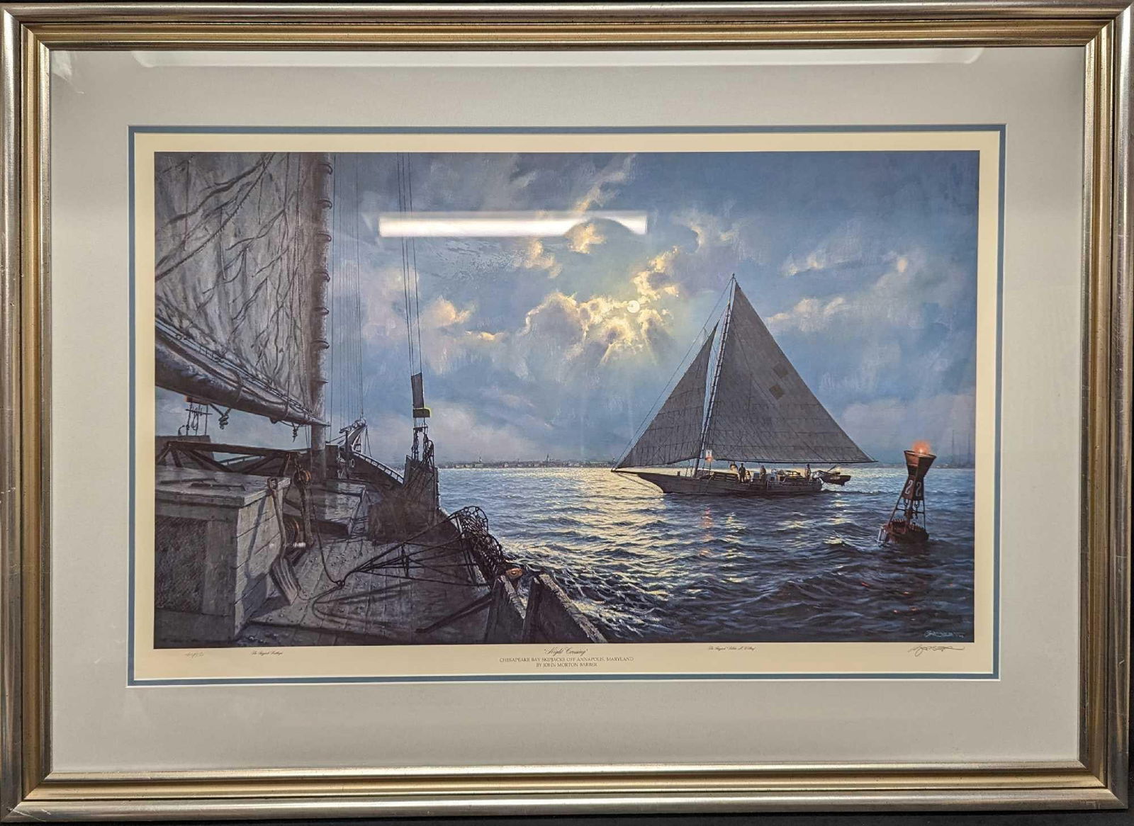 Framed S&N Night Crossing Print By John M. Barber (1 of 6)