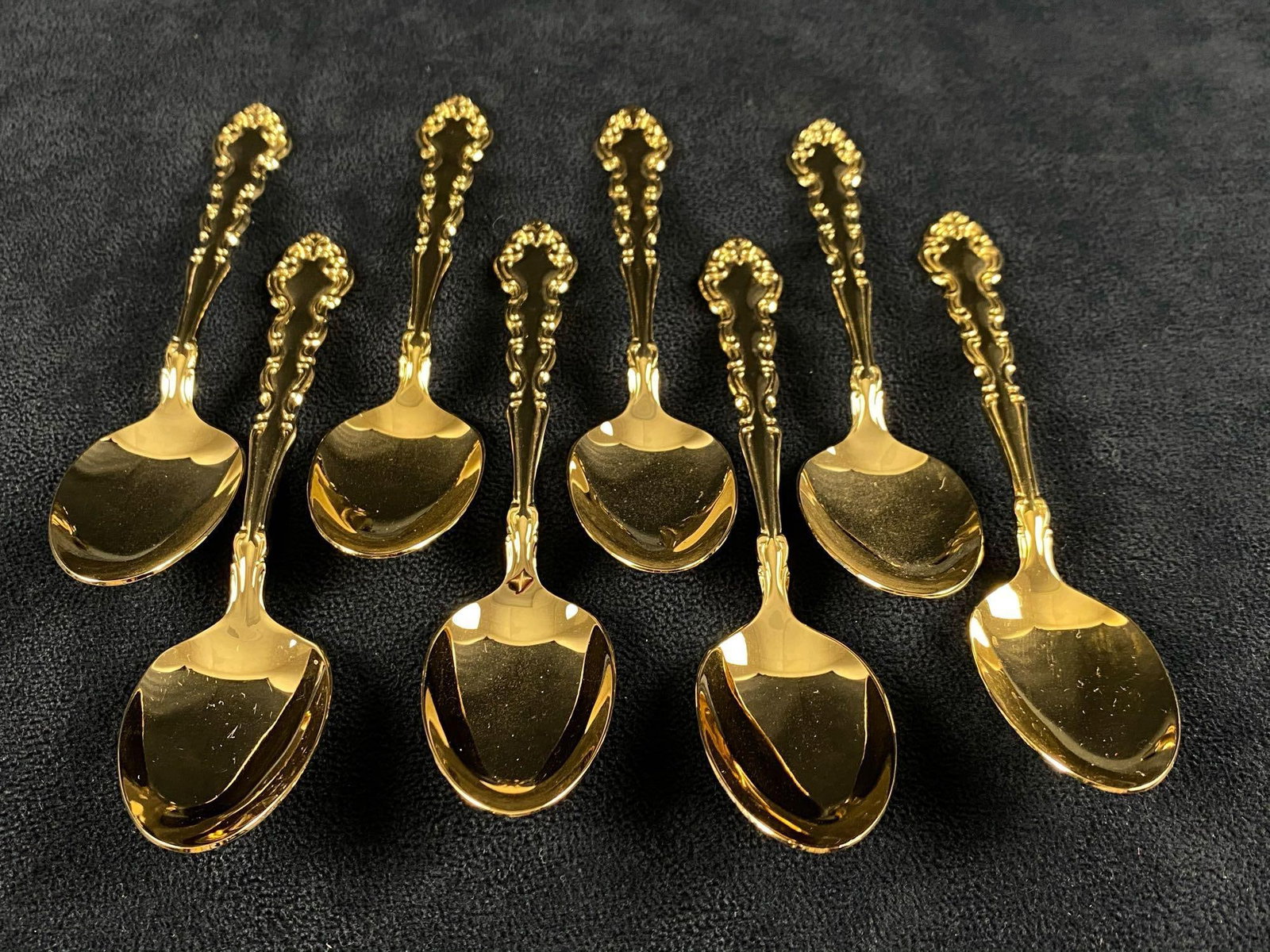 Vintage Original Community Modern Baroque Gold Electroplated Teaspoons Set (1 of 11)