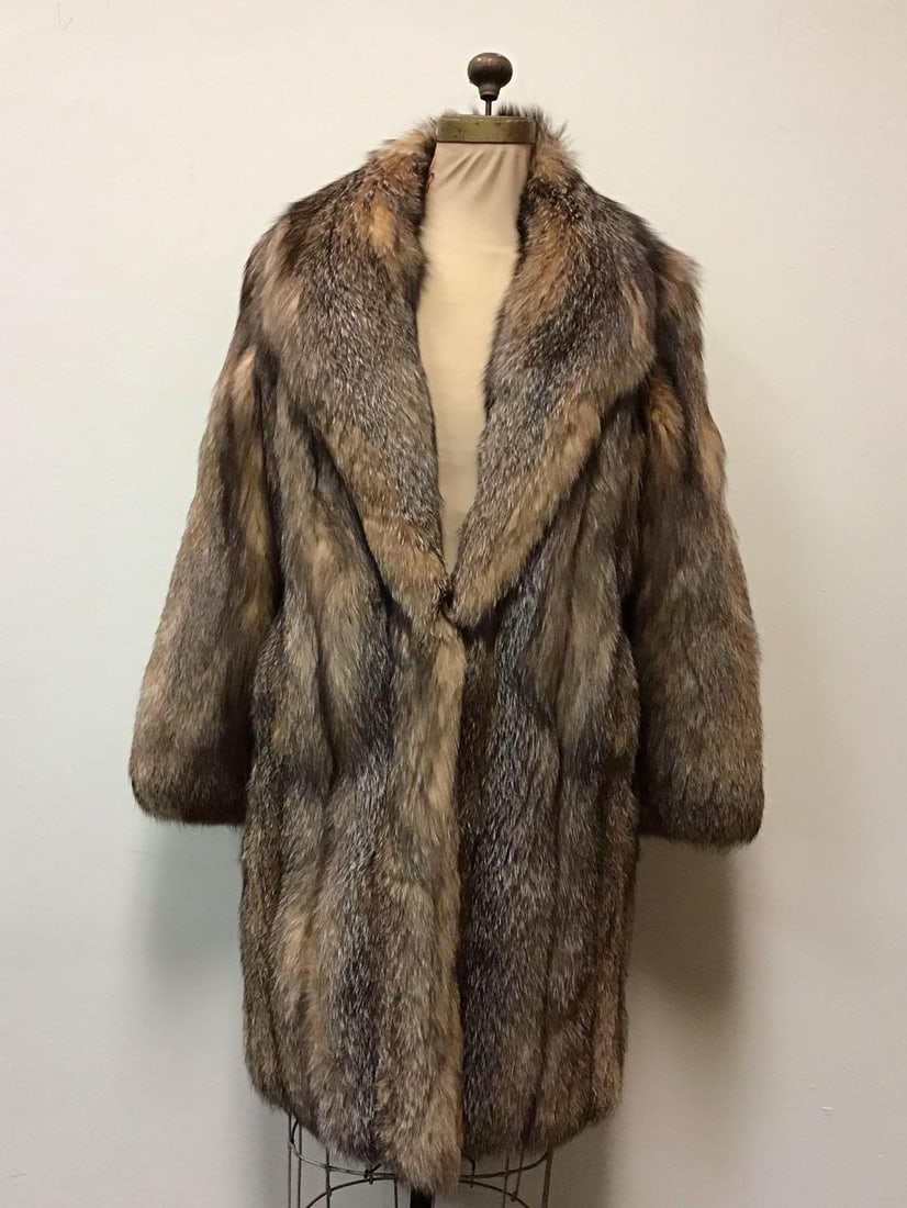Luxury Crystal Fox Fur Coat Jacket Vintage Fashion (1 of 8)