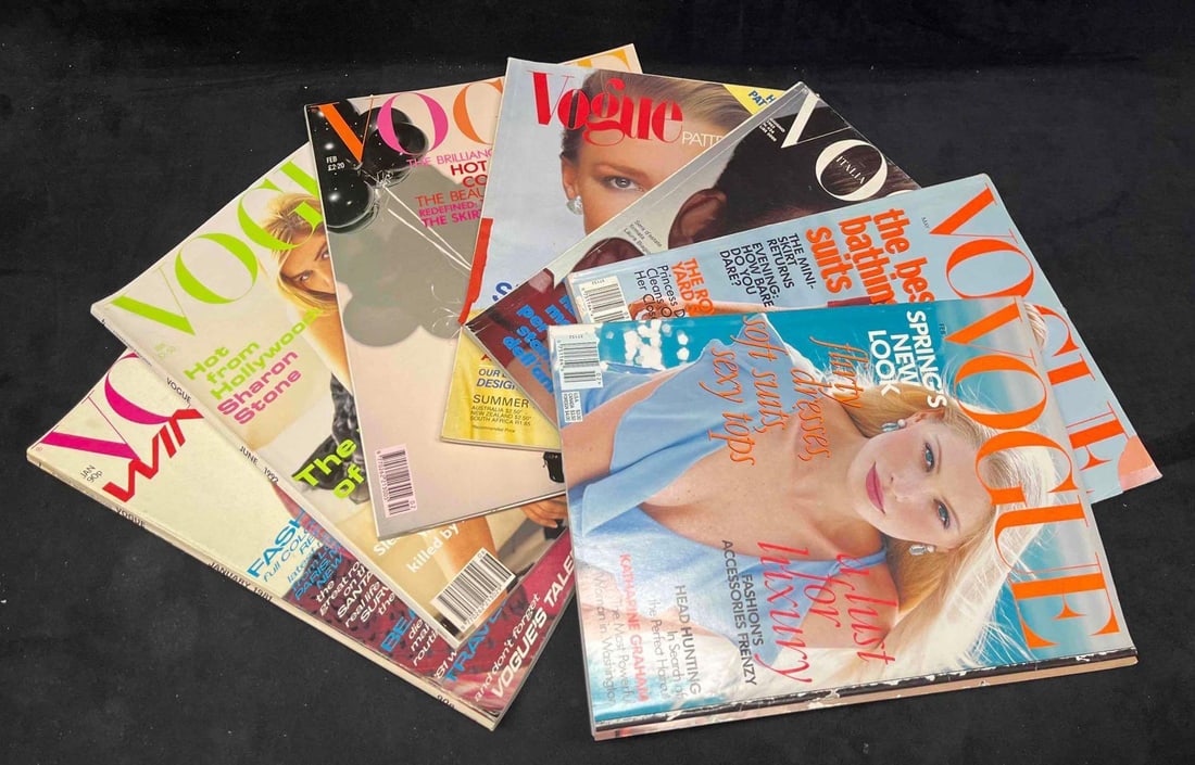 Random Bundle Of Vintage Vogue Magazines (1 of 16)