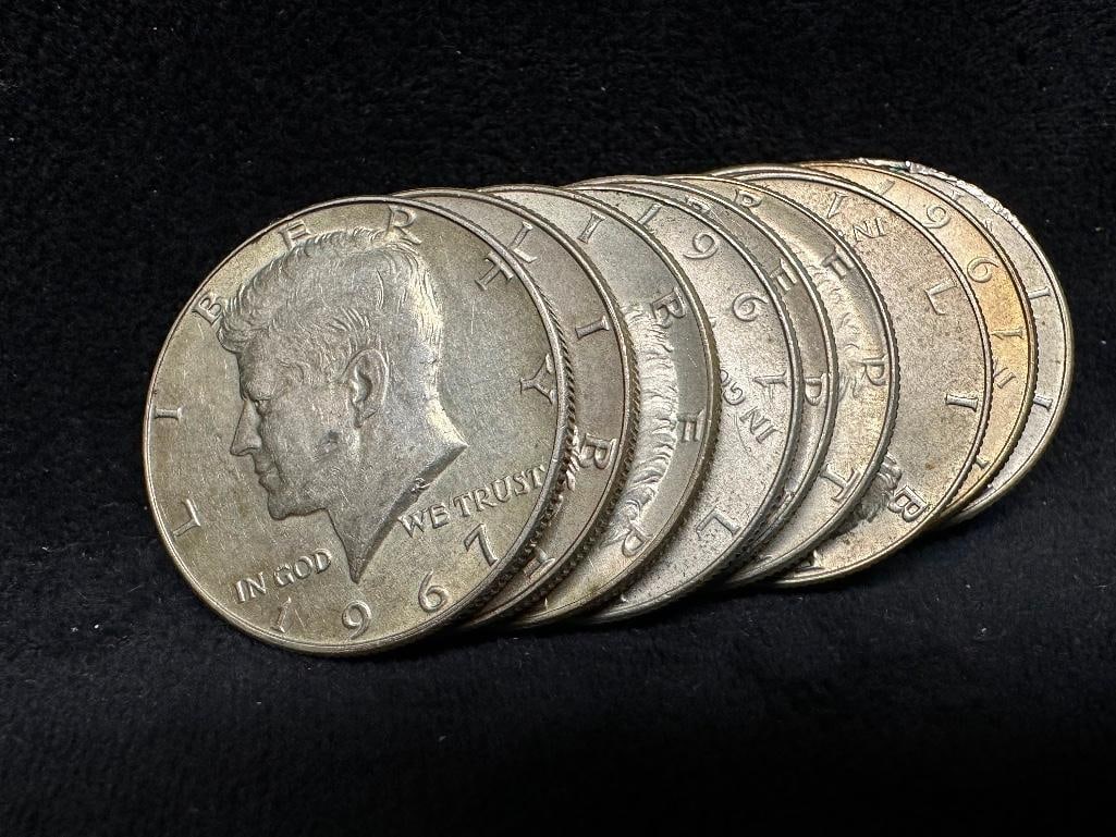 10 Kennedy Half Dollars 1967 P (1 of 2)