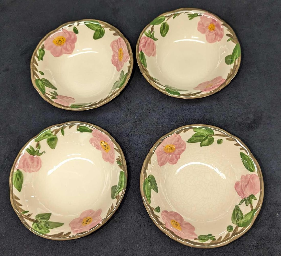 4 Retired Franciscan Desert Rose Dessert Bowls C (1 of 8)