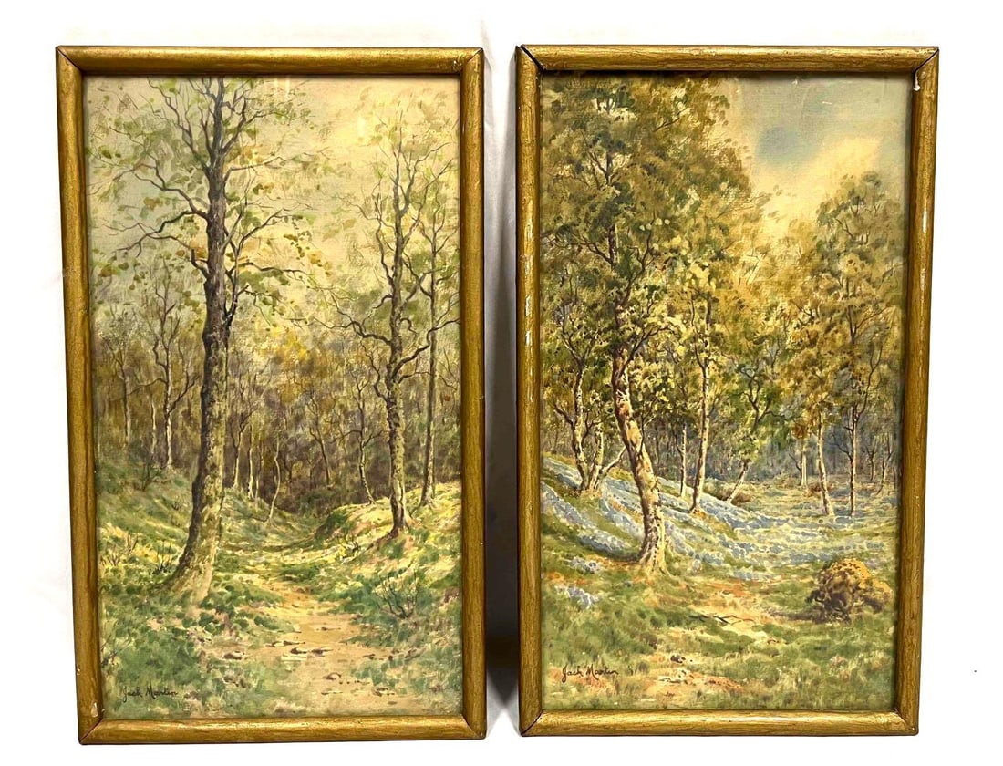 Two Framed & Signed Watercolor Paintings By Jack Martin (1 of 12)