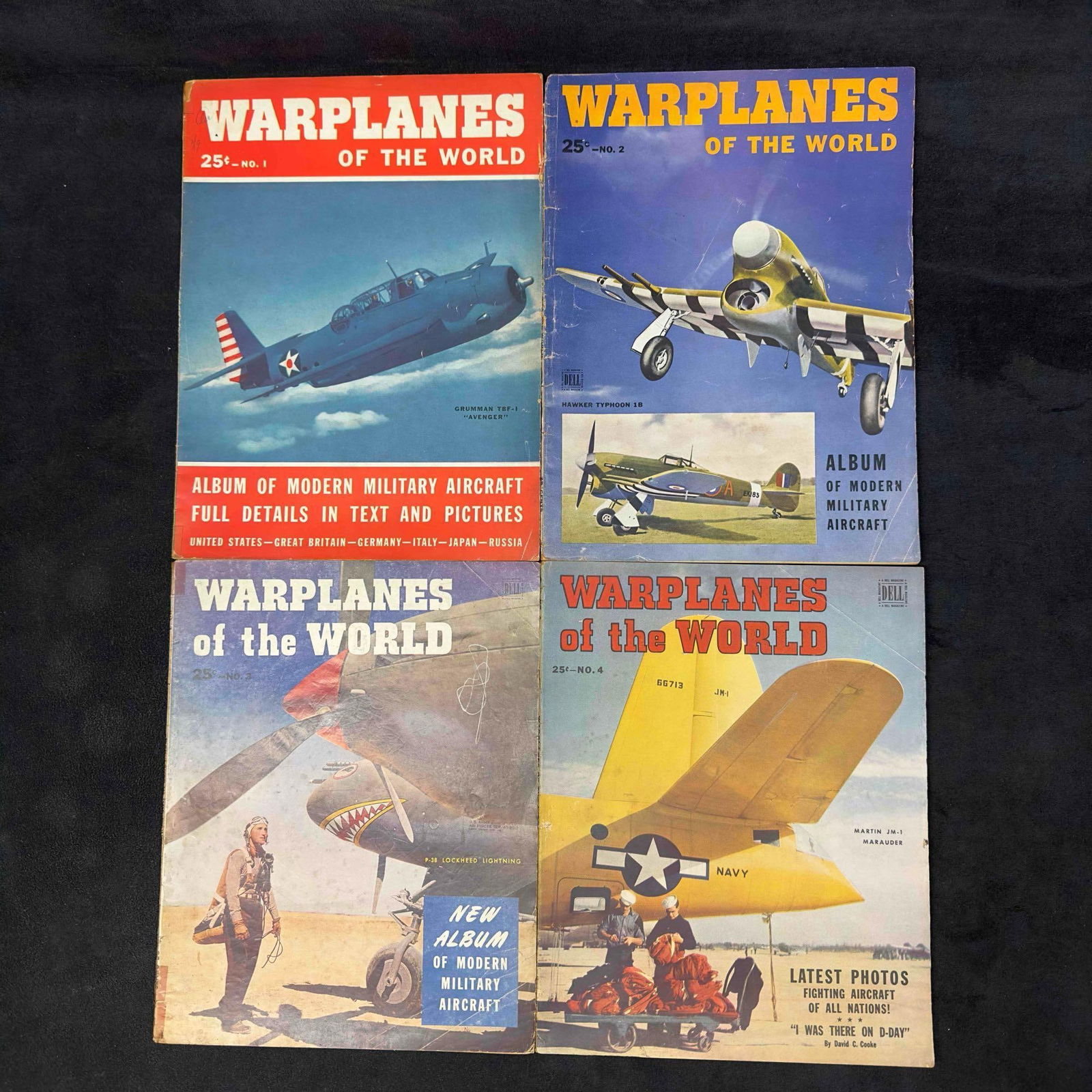 Warplanes of the World Magazine 1943 1944 Lot of 4 Four Magazines Collection Set (1 of 9)