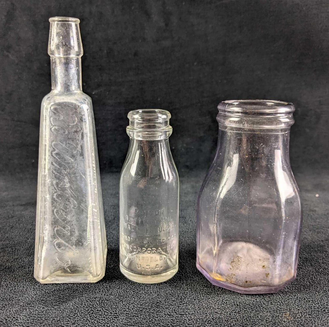 Three Glass Antique/ Vintage Bottles (1 of 9)