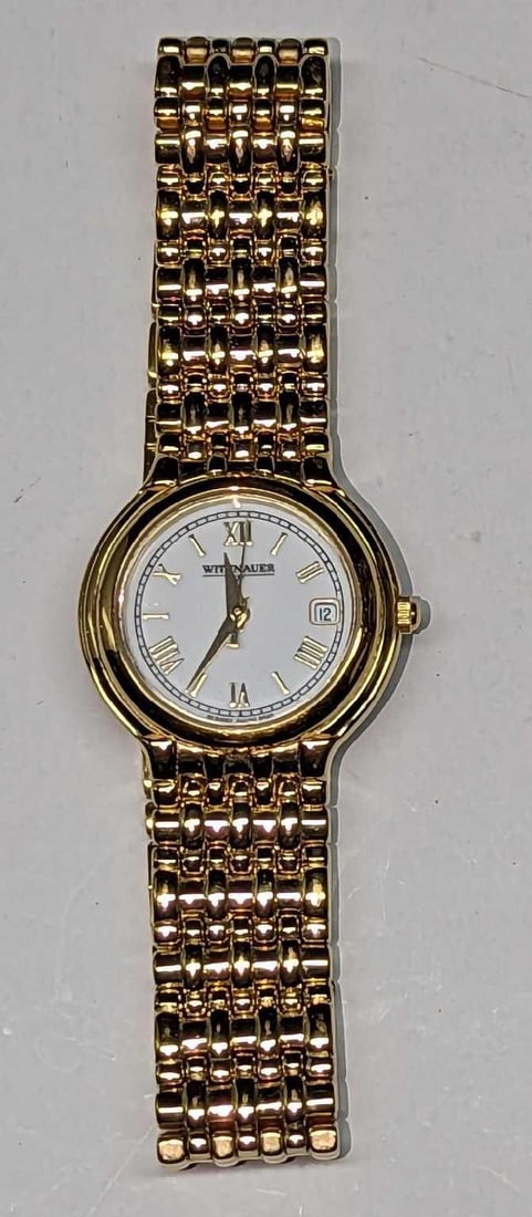 Wittnauer Womens Gold Tone Calendar Watch (1 of 7)