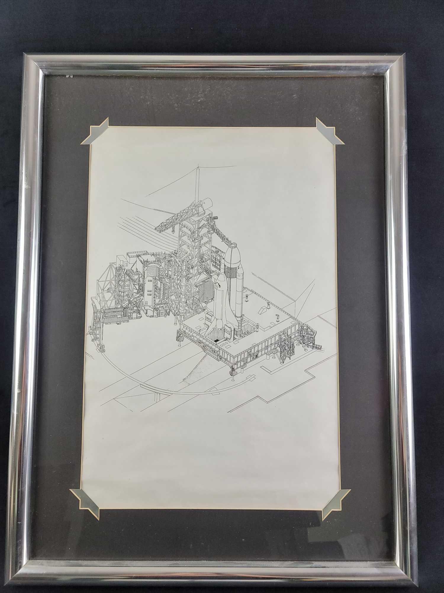 NASA Shuttle and Launch Pad Structure Print (1 of 9)