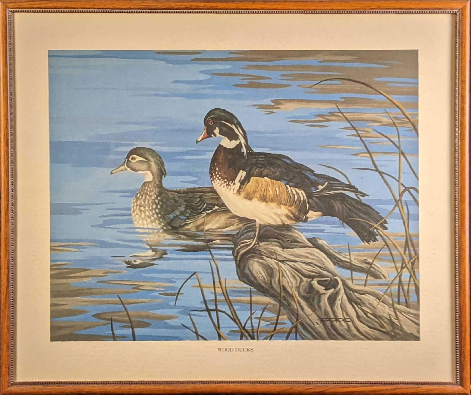Framed Raymond Popp Wood Ducks Litho (1 of 7)
