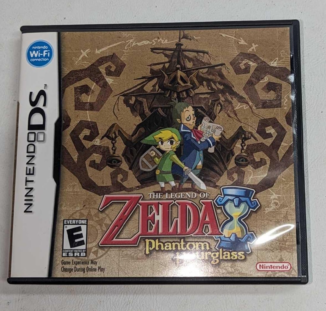 Nintendo DS The Legend Of Zelda Phantom Hourglass: Nintendo DS The Legend Of Zelda Phantom Hourglass. The game card comes in its original box that is approx 5 3/8" x 1/2" x 5" and it weighs 0.18lb. The case has some shelf wear. Made in the