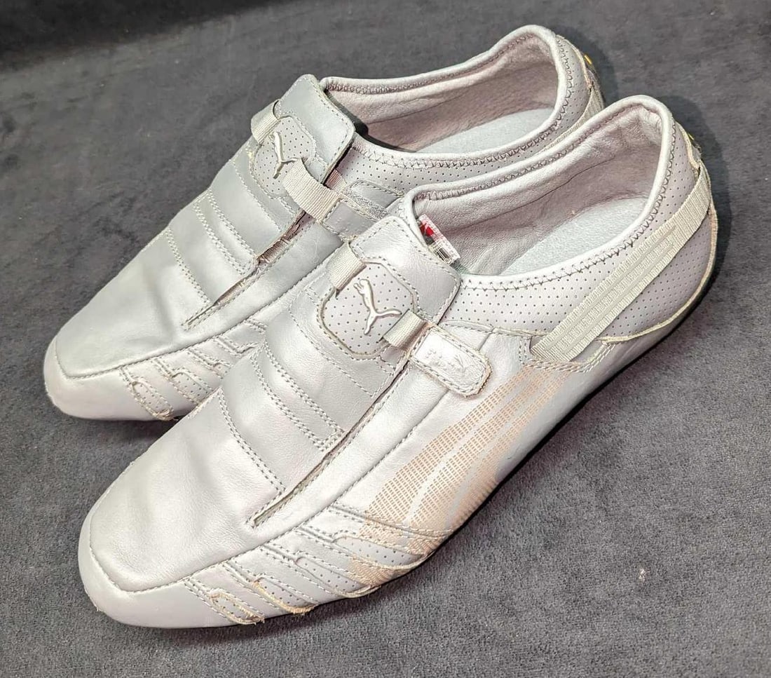 Mens 12 Puma Vedano Grey Leather Active Sneakers (1 of 7)