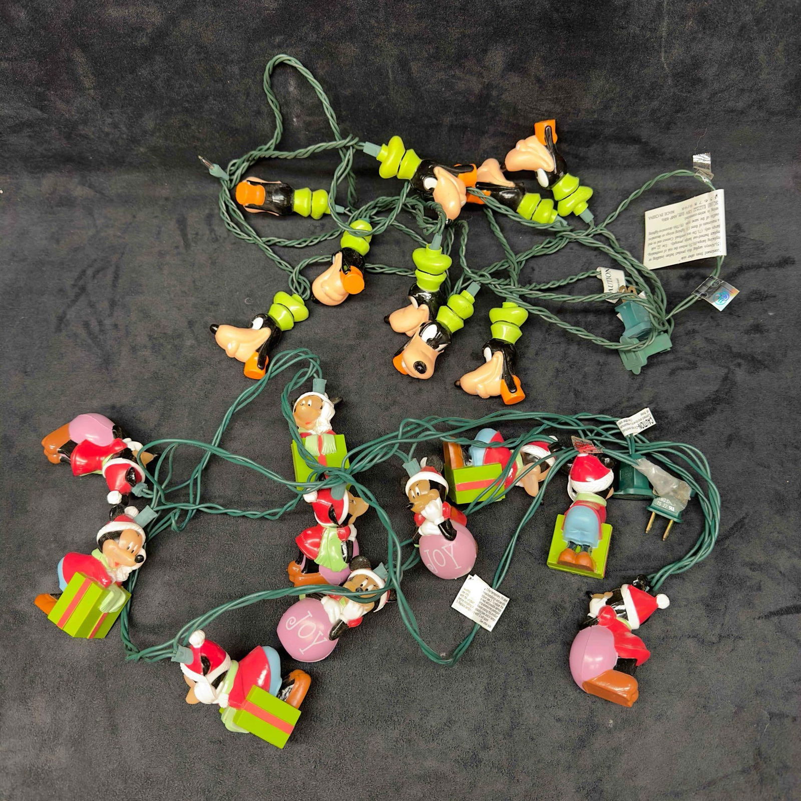 Disney Holiday Lights Christmas Tree String Light Set Goofy Minnie and Mickey Mouse Two Strands (1 of 8)