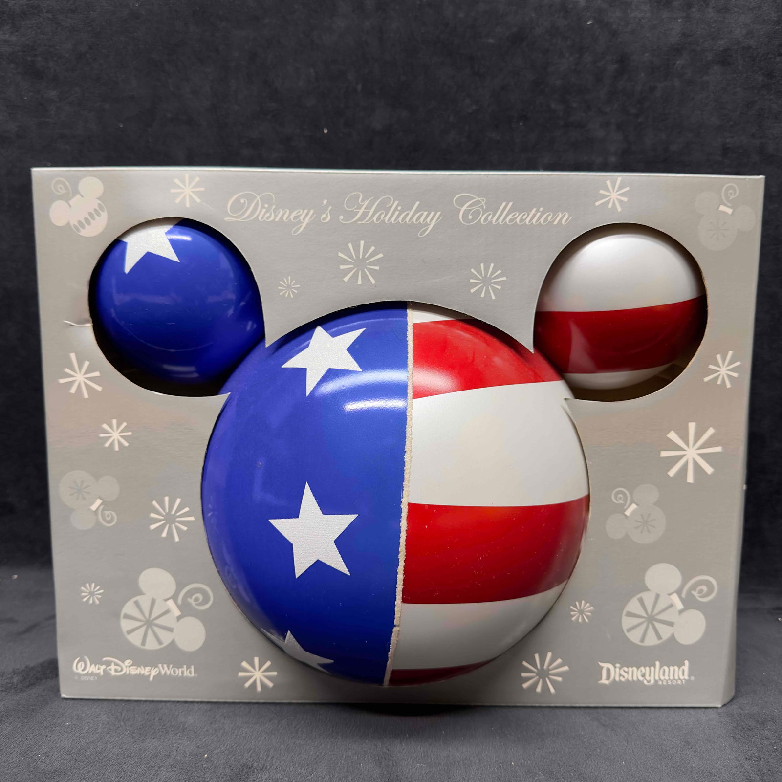 Walt Disney World Disneyland Mickey Mouse American Flag Patriotic Jumbo Holiday Ornament (1 of 8)