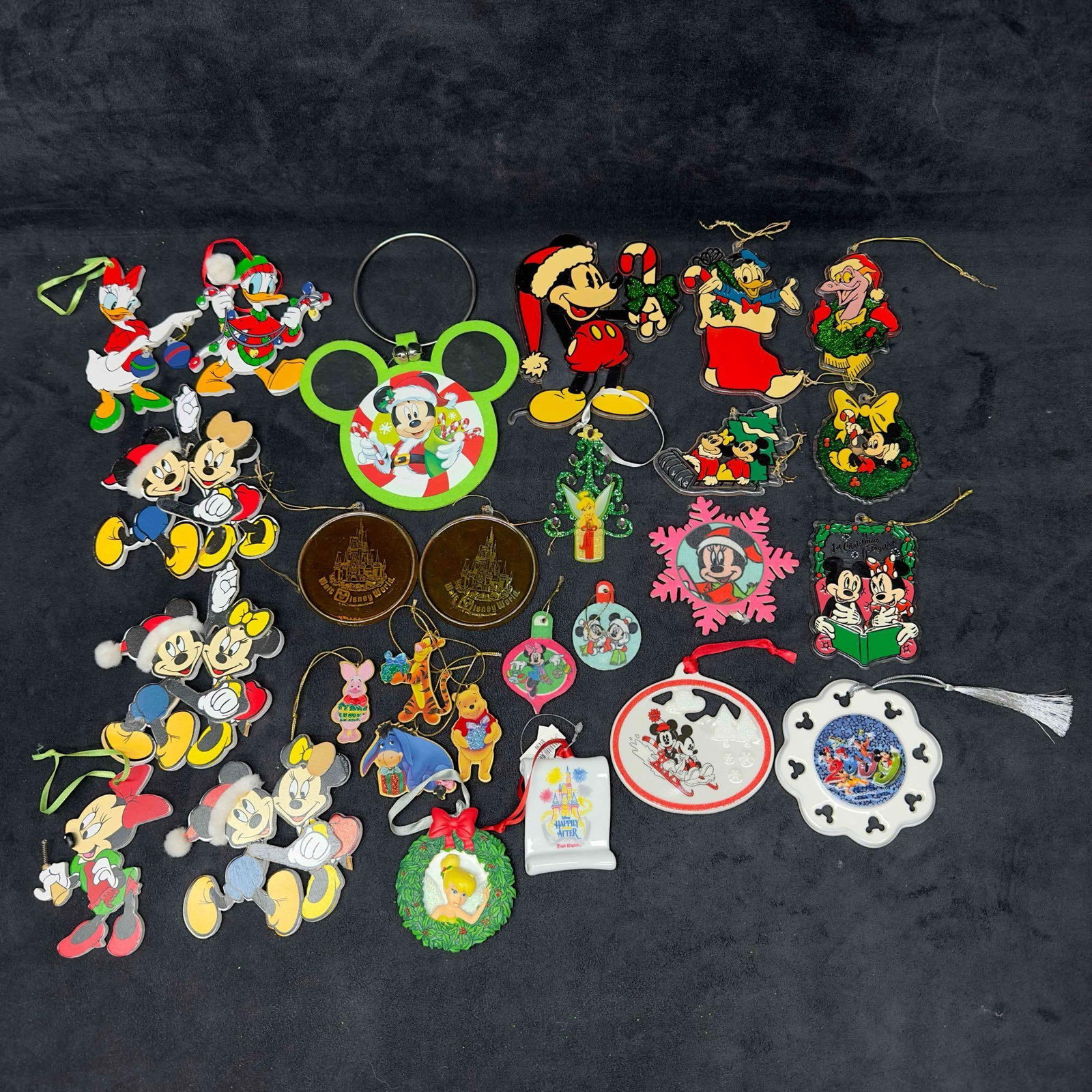 Disney Characters Holiday Christmas Ornament Collection Set Wood Plastic Ornaments 27 Twenty Seven (1 of 13)