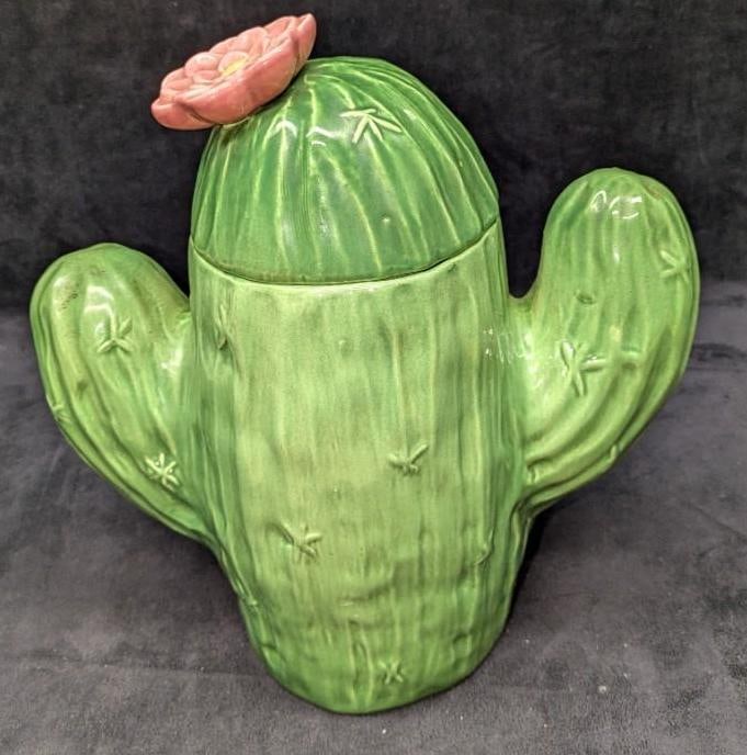 Treasure Craft Ceramic Cactus In Bloom Cookie Jar (1 of 8)