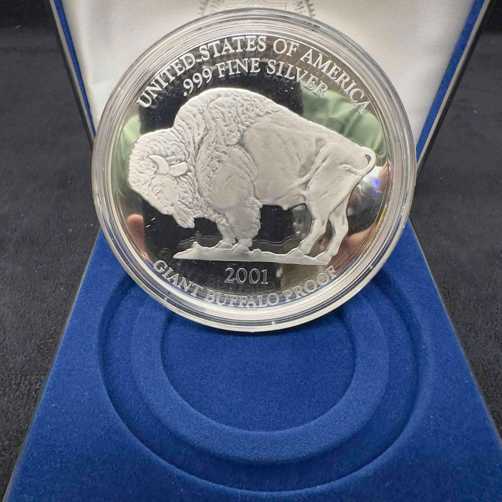 National Collectors Mint 2001 Giant Buffalo .999 Fine Silver Proof Coin Box (1 of 11)