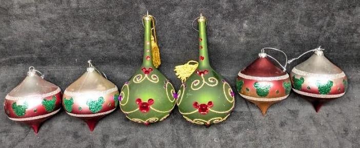 Disney Green Jeweled & Teardrop Ornaments (1 of 4)