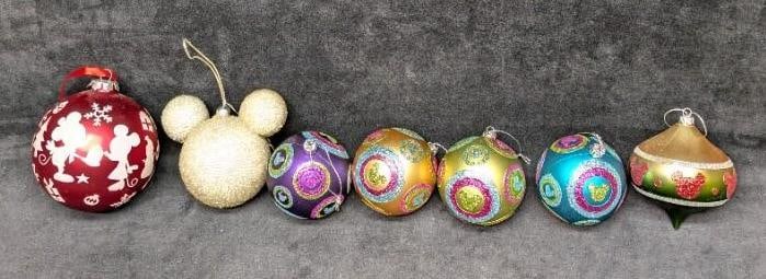 Disney Mickey Mouse Glitter Teardrop Beaded Ornaments (1 of 2)