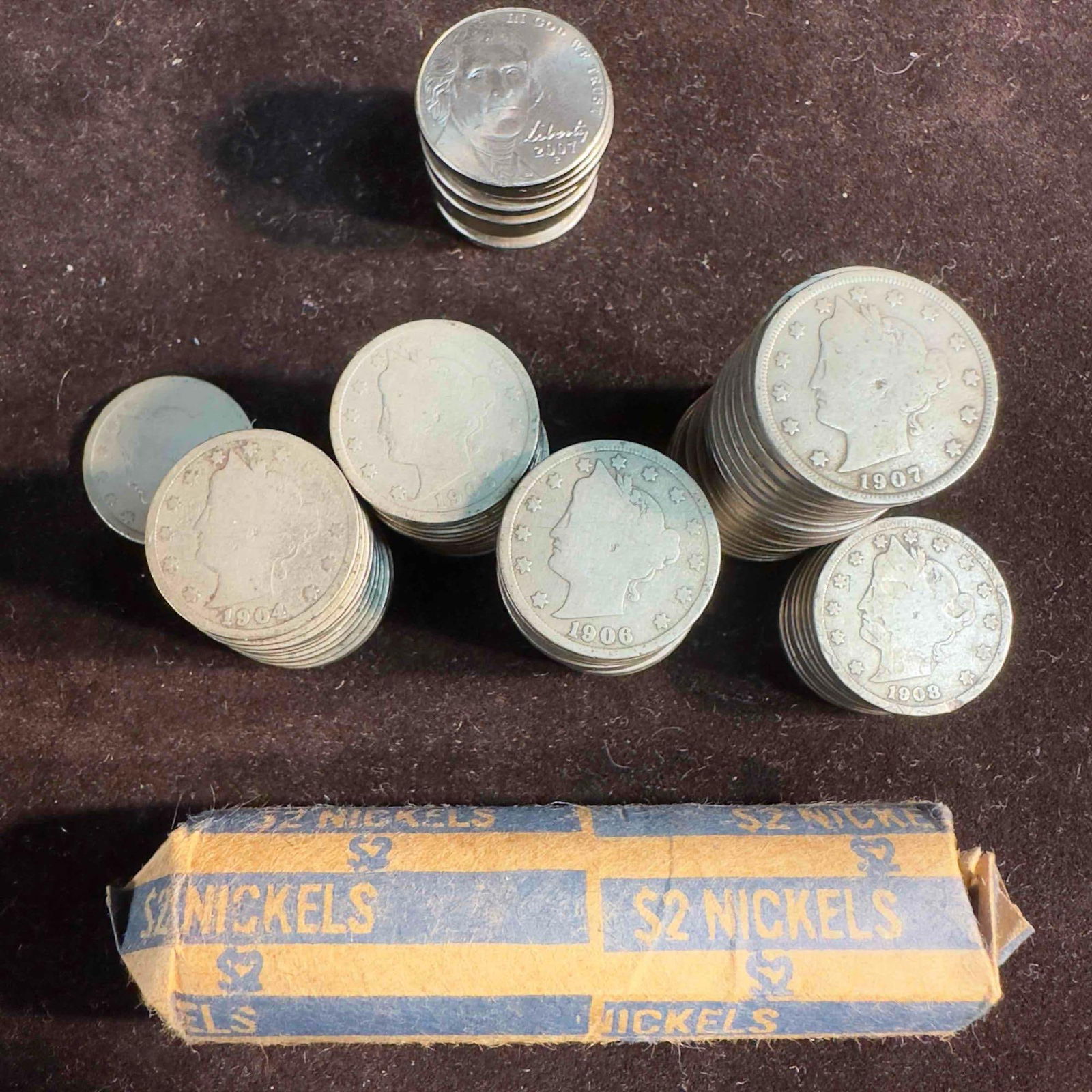 Coin Collection Liberty and Jefferson Nickels Lot of 127 One Hundred Twenty Seven Coins (1 of 9)