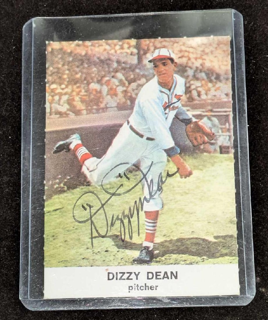 Dizzy Dean HOF Autographed Baseball Card A (1 of 3)