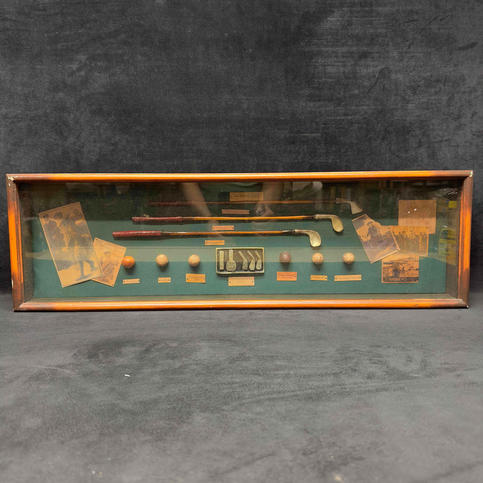 History Of Golf Shadowbox Golfing Memorabilia Collectibles (1 of 11)