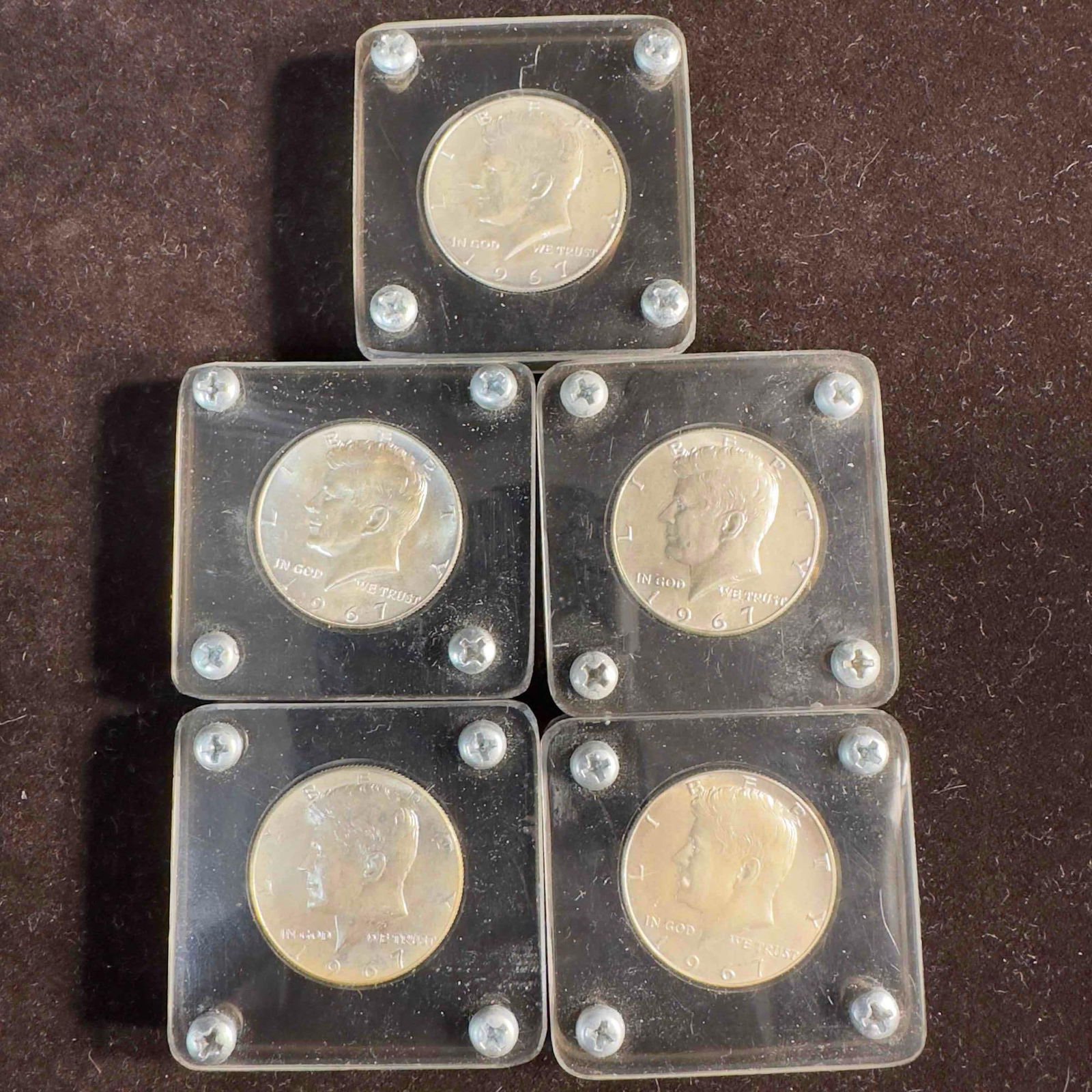 Kennedy Half Dollar Coin Collection Lot of Ten 10 Coins 1967 1968 (1 of 10)