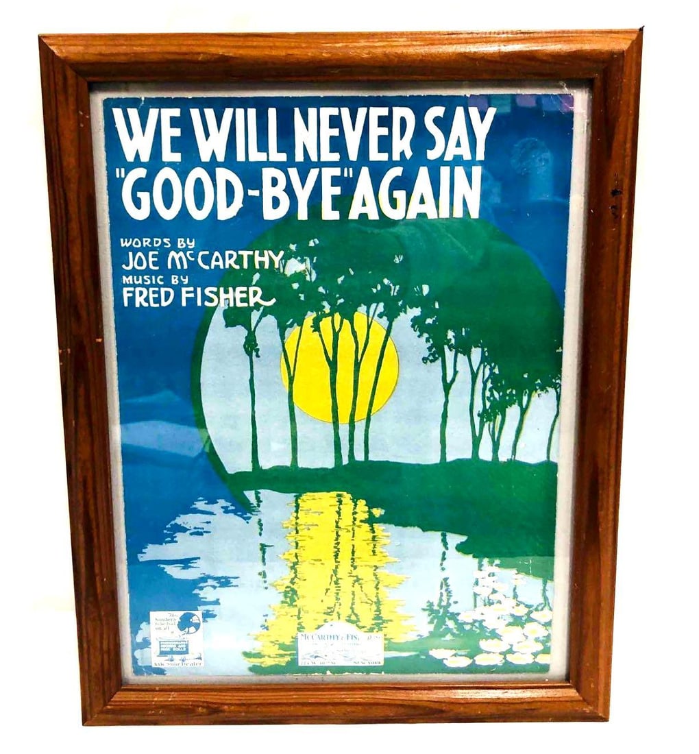 We Will Never Say "Good-bye" Again Words By Joe McCarthy Music By Fred Fisher Framed Album Cover (1 of 5)