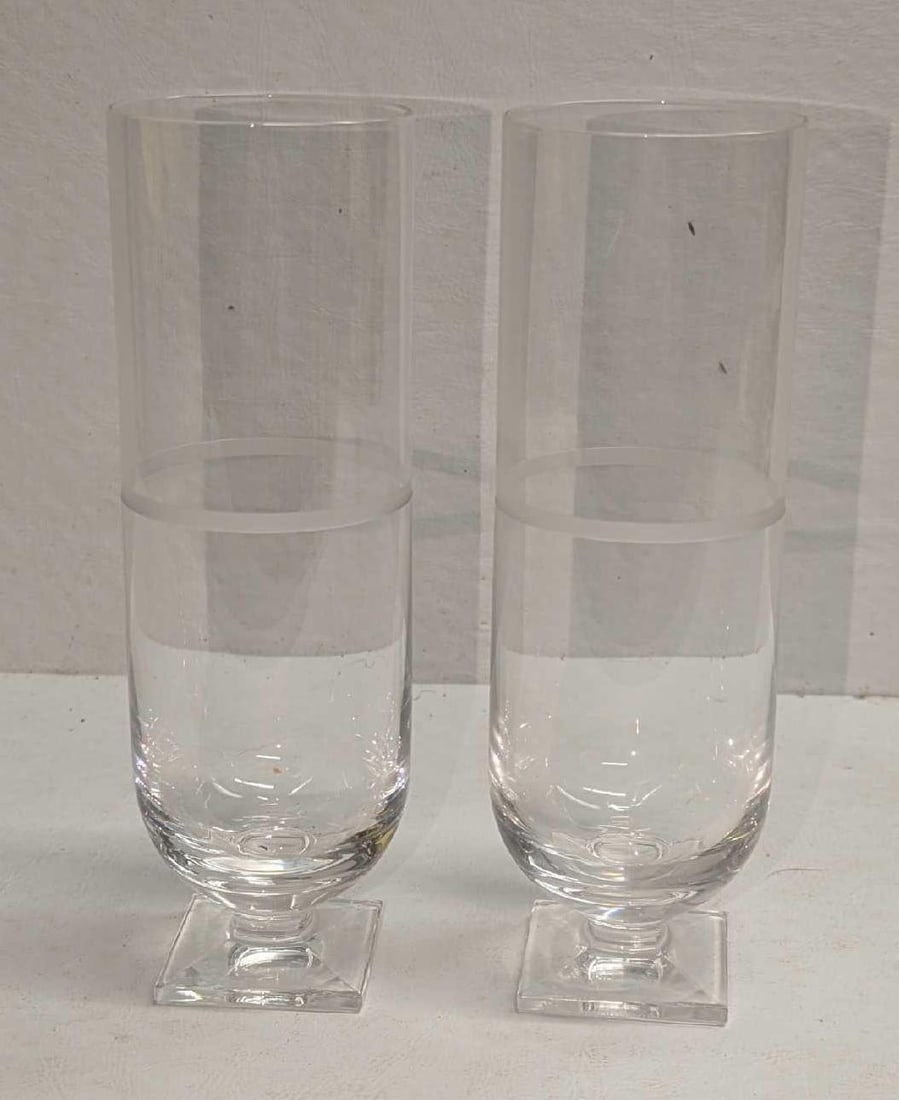 2 Wedgwood Vera Wang Le Cirque Square Foot Champagne Flutes A (1 of 7)