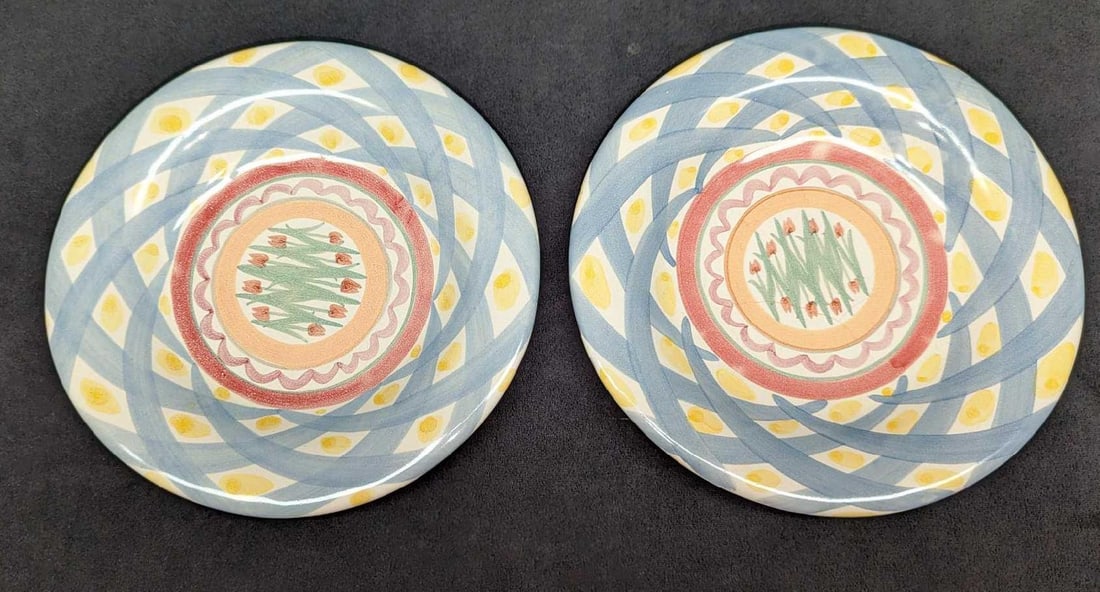 2 MacKenzie-Childs Pottery Salad Plates D (1 of 4)