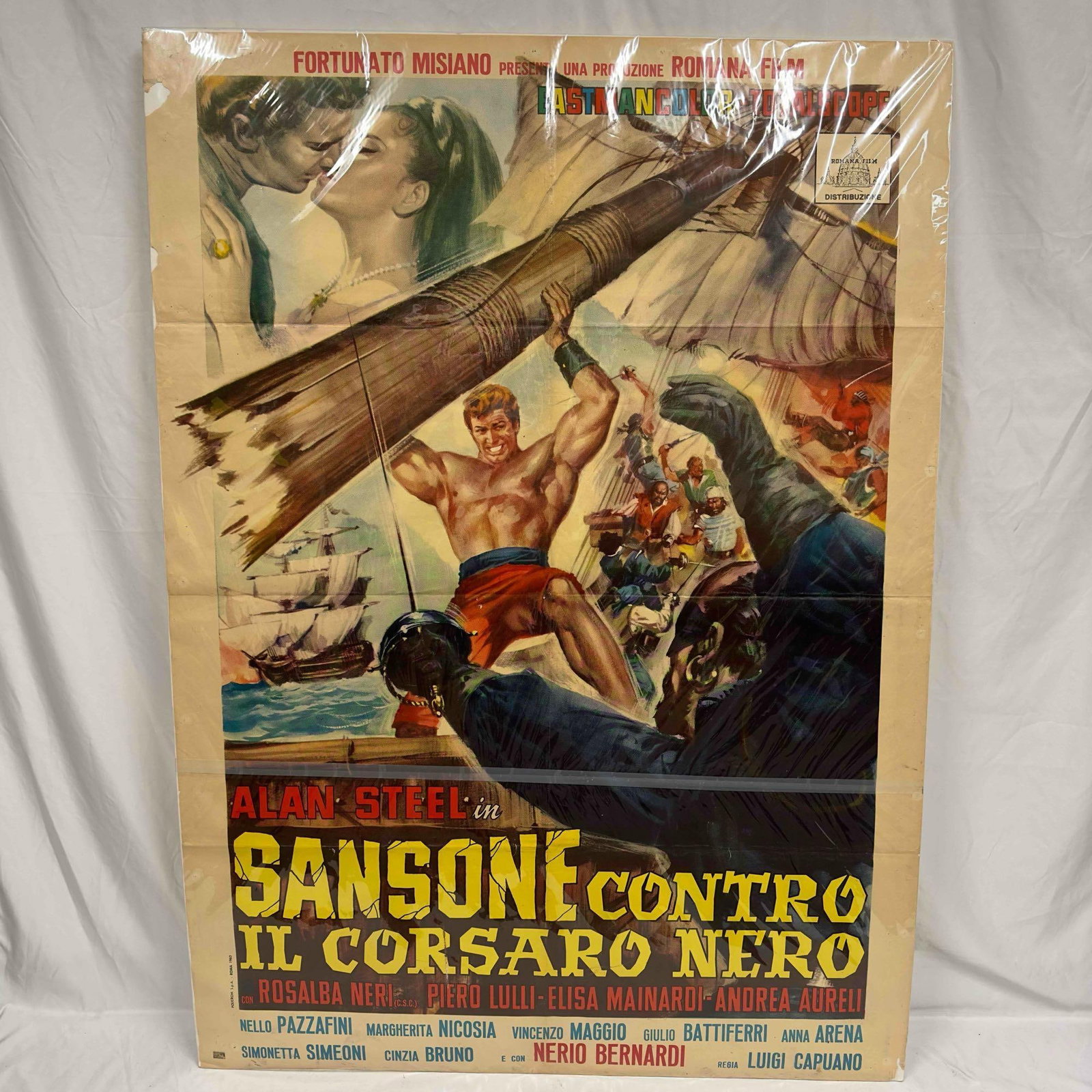 Hercules and The Black Pirates Sansone Contro Il Corsaro Nero Vintage Italian Movie Poster Paper (1 of 7)