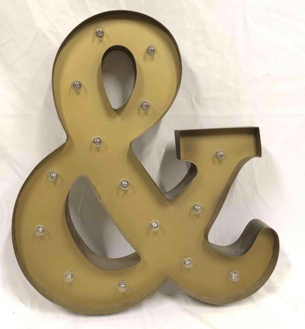 Light Up Marquee Metal "&" Wall Art (1 of 7)