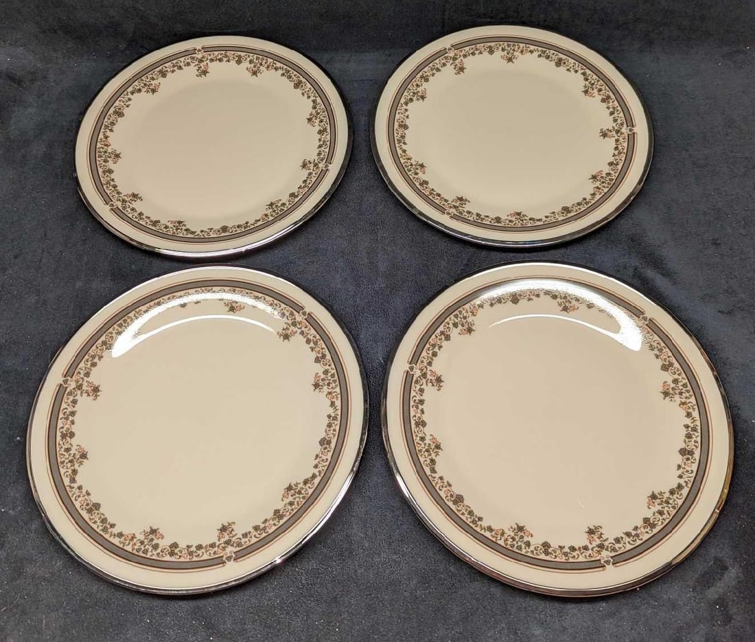 4 Retired Fine China Lenox Lace Point Dinner Plates A (1 of 8)