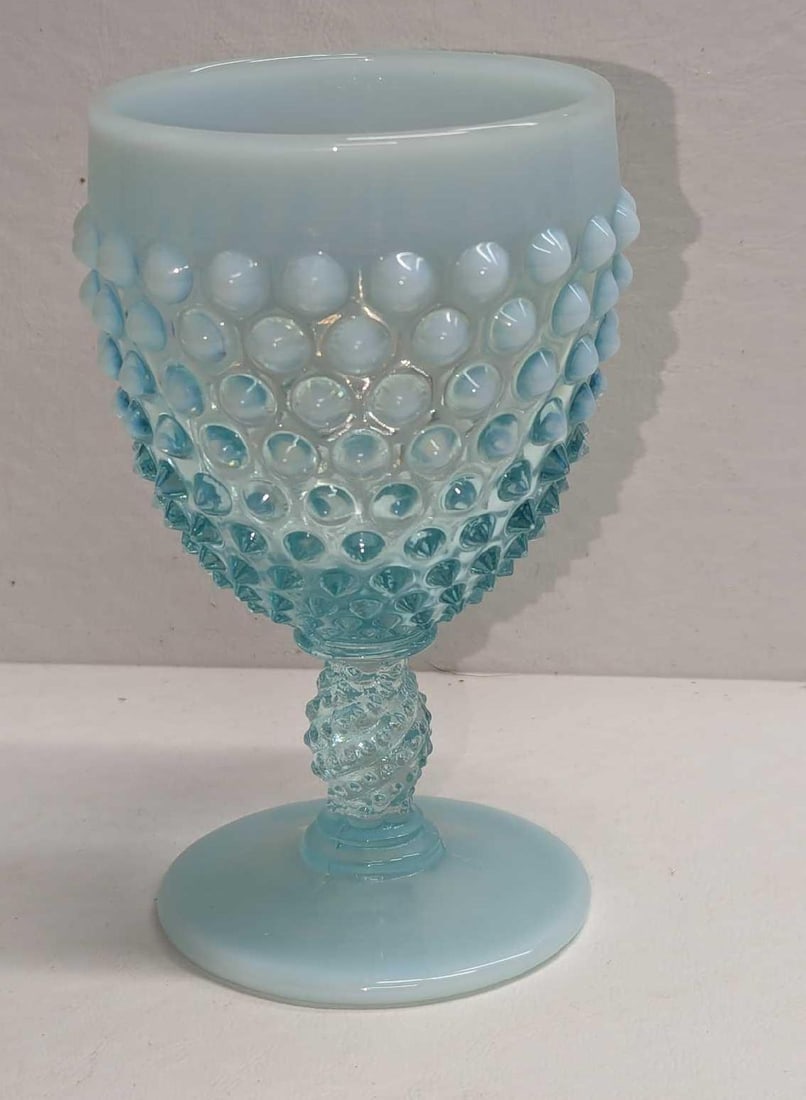 Vintage Fenton Hobnail Opalescent Water Goblet (1 of 6)