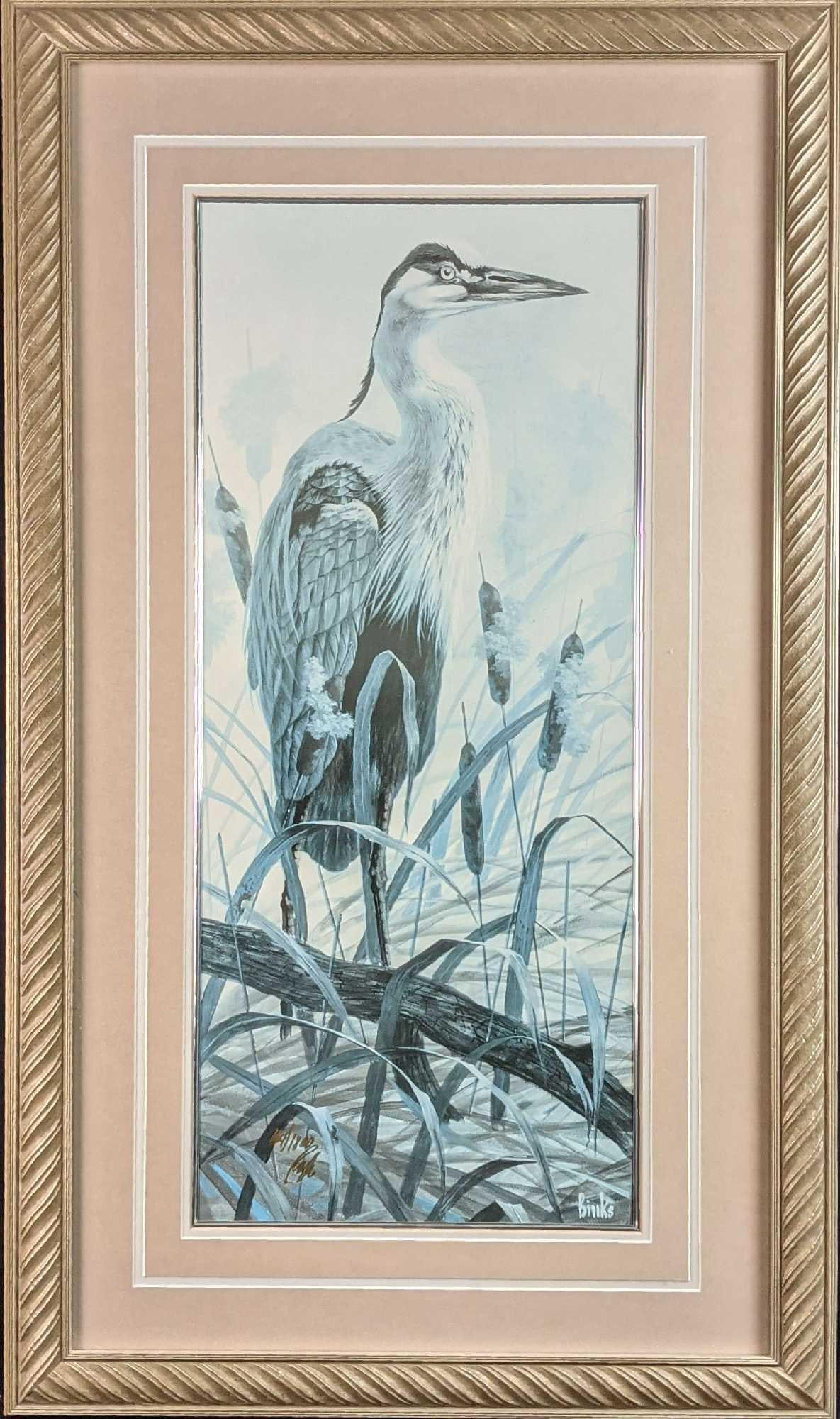 Framed Limited Edition Graceful Heron Robert Binks (1 of 5)