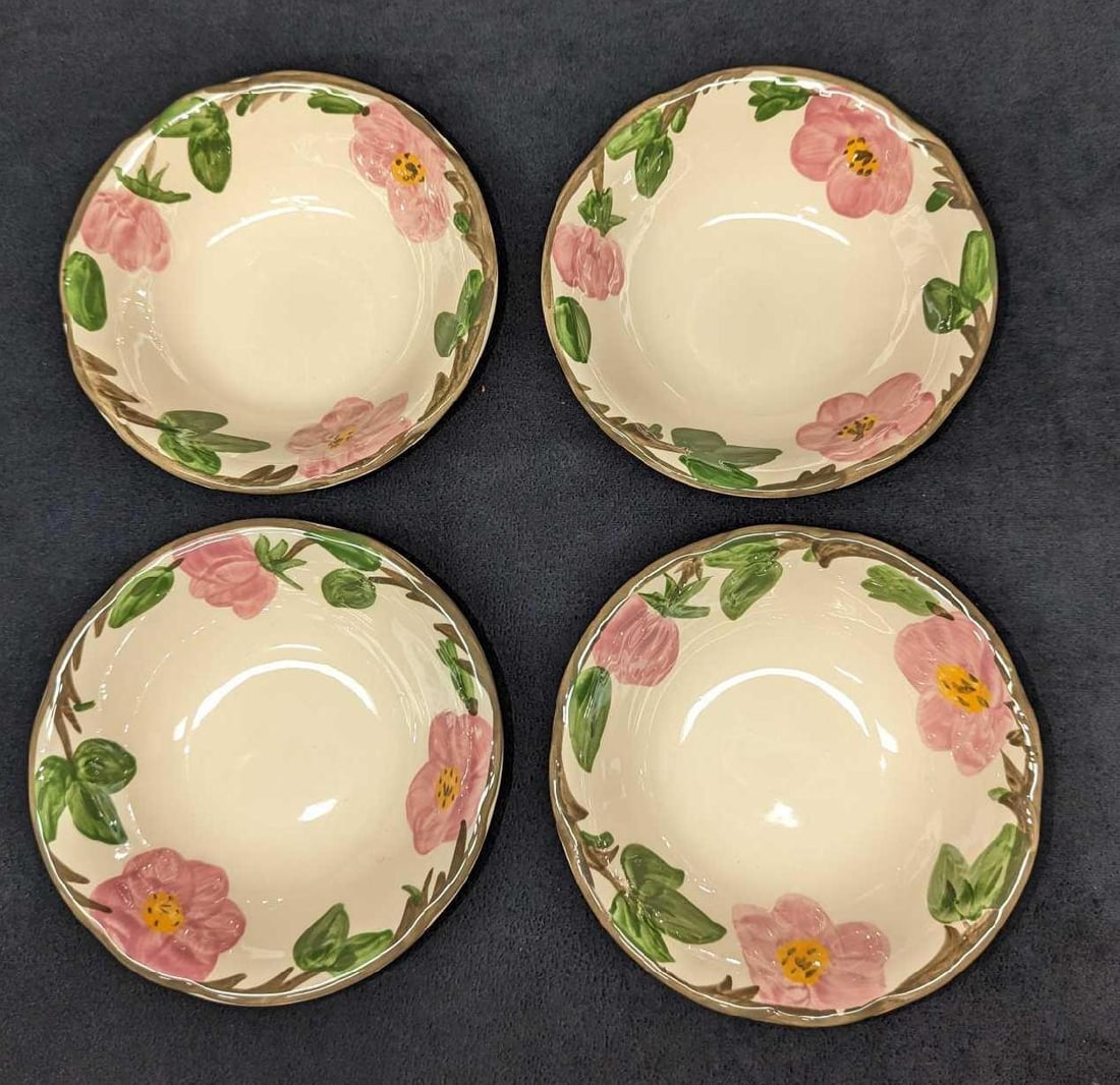 4 Retired Franciscan Desert Rose Dessert Bowls A (1 of 8)