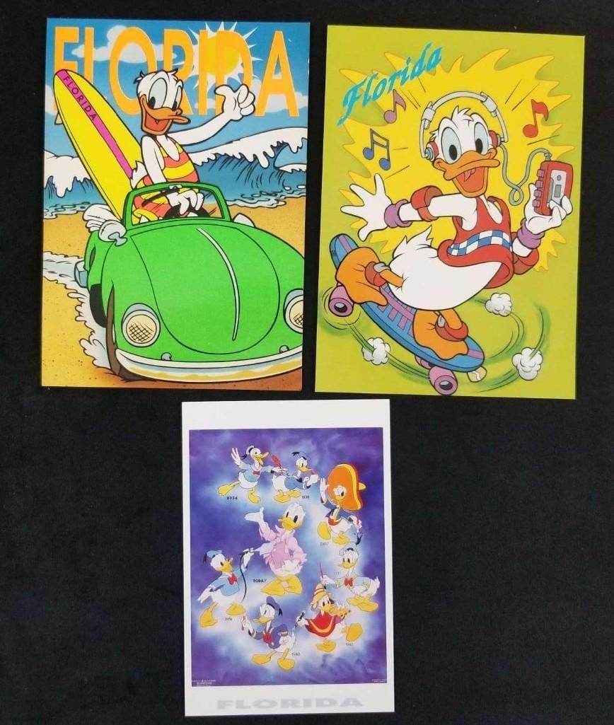 Lot Of Three Vintage Disney Donald Duck Post Cards (1 of 5)